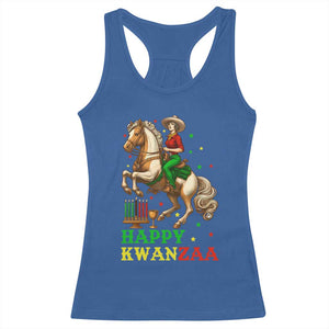 Happy Kwanzaa Cowgirl Racerback Tank Top Funny African American Festival Gift - Print Your Wear