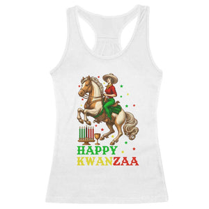 Happy Kwanzaa Cowgirl Racerback Tank Top Funny African American Festival Gift - Print Your Wear