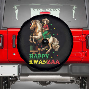 Happy Kwanzaa Cowgirl Spare Tire Cover Funny African American Festival Gift - Print Your Wear