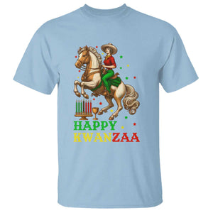 Happy Kwanzaa Cowgirl T Shirt Funny African American Festival Gift TS12 Light Blue Print Your Wear