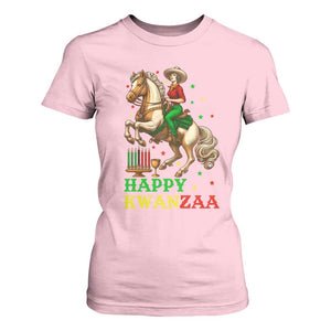 Happy Kwanzaa Cowgirl T Shirt For Women Funny African American Festival Gift TS12 Light Pink Print Your Wear