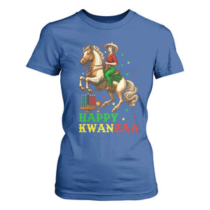 Happy Kwanzaa Cowgirl T Shirt For Women Funny African American Festival Gift TS12 Royal Blue Print Your Wear