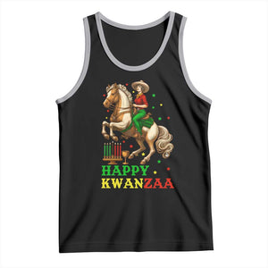 Happy Kwanzaa Cowgirl Tank Top Funny African American Festival Gift - Print Your Wear