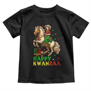 Happy Kwanzaa Cowgirl Toddler T Shirt Funny African American Festival Gift TS12 Black Print Your Wear
