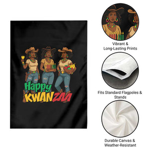 Happy Kwanzaa Cowgirl Garden Flag Festival Of Lights African Heritage Gift - Print Your Wear