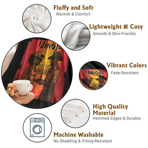 Kwanzaa Umoja Togetherness Throw Blanket Cowboy Cowgirl African Heritage Gift - Print Your Wear