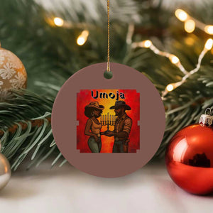 Kwanzaa Umoja Togetherness Ceramic Ornament Cowboy Cowgirl African Heritage Gift - Print Your Wear