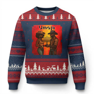 Kwanzaa Umoja Togetherness Ugly Christmas Sweater Cowboy Cowgirl African Heritage Gift TS12 Navy Red Print Your Wear