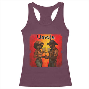 Kwanzaa Umoja Togetherness Racerback Tank Top Cowboy Cowgirl African Heritage Gift TS12 Maroon Print Your Wear