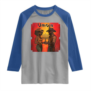 Kwanzaa Umoja Togetherness Raglan Shirt Cowboy Cowgirl African Heritage Gift - Print Your Wear