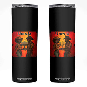 Kwanzaa Umoja Togetherness Skinny Tumbler Cowboy Cowgirl African Heritage Gift - Print Your Wear
