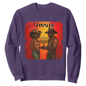 Kwanzaa Umoja Togetherness Sweatshirt Cowboy Cowgirl African Heritage Gift TS12 Purple Print Your Wear