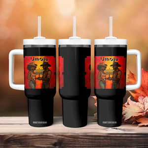 Kwanzaa Umoja Togetherness Tumbler With Handle Cowboy Cowgirl African Heritage Gift - Print Your Wear