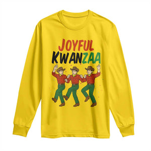 Joyful Kwanzaa Cowboy Long Sleeve Shirt Festival Of Lights African Heritage Gift - Print Your Wear