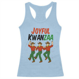 Joyful Kwanzaa Cowboy Racerback Tank Top Festival Of Lights African Heritage Gift TS12 Light Blue Print Your Wear