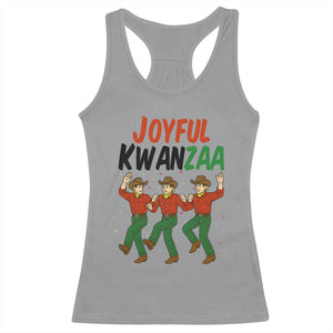 Joyful Kwanzaa Cowboy Racerback Tank Top Festival Of Lights African Heritage Gift TS12 Sport Gray Print Your Wear