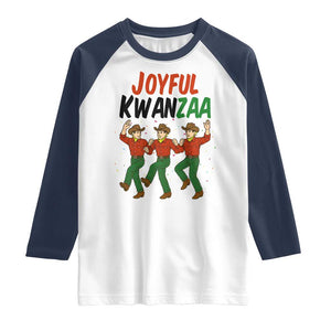 Joyful Kwanzaa Cowboy Raglan Shirt Festival Of Lights African Heritage Gift TS12 White Navy Print Your Wear