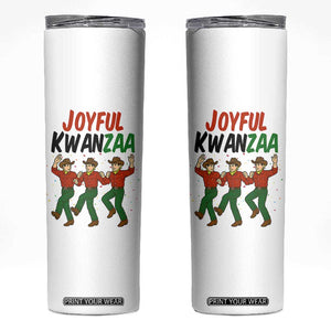 Joyful Kwanzaa Cowboy Skinny Tumbler Festival Of Lights African Heritage Gift - Print Your Wear