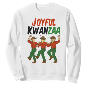 Joyful Kwanzaa Cowboy Sweatshirt Festival Of Lights African Heritage Gift - Print Your Wear