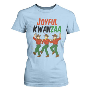 Joyful Kwanzaa Cowboy T Shirt For Women Festival Of Lights African Heritage Gift TS12 Light Blue Print Your Wear