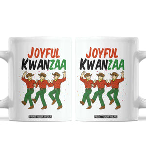 Joyful Kwanzaa Cowboy Coffee Mug Festival Of Lights African Heritage Gift TS12 White Print Your Wear