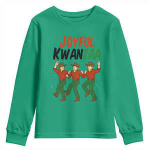 Joyful Kwanzaa Cowboy Youth Sweatshirt Festival Of Lights African Heritage Gift - Print Your Wear