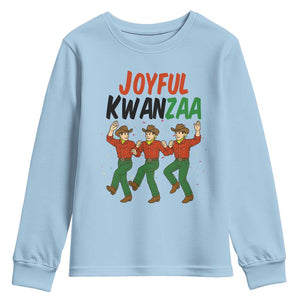 Joyful Kwanzaa Cowboy Youth Sweatshirt Festival Of Lights African Heritage Gift TS12 Light Blue Print Your Wear