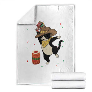 Funny Kwanzaa Cowcat Dance Throw Blanket Festival Of Lights African Heritage Gift - Print Your Wear