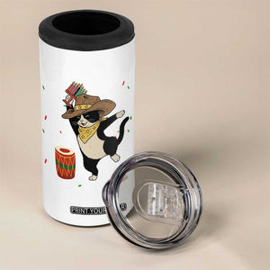 Funny Kwanzaa Cowcat Dance 4 in 1 Can Cooler Tumbler Festival Of Lights African Heritage Gift - Print Your Wear