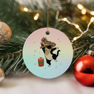 Funny Kwanzaa Cowcat Dance Ceramic Ornament Festival Of Lights African Heritage Gift - Print Your Wear