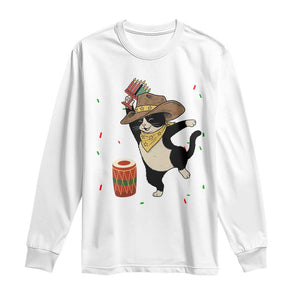 Funny Kwanzaa Cowcat Dance Long Sleeve Shirt Festival Of Lights African Heritage Gift - Print Your Wear
