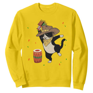 Funny Kwanzaa Cowcat Dance Sweatshirt Festival Of Lights African Heritage Gift - Print Your Wear