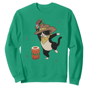 Funny Kwanzaa Cowcat Dance Sweatshirt Festival Of Lights African Heritage Gift - Print Your Wear