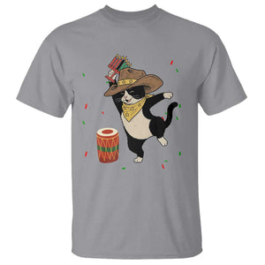 Funny Kwanzaa Cowcat Dance T Shirt Festival Of Lights African Heritage Gift TS12 Sport Gray Print Your Wear