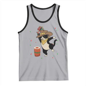 Funny Kwanzaa Cowcat Dance Tank Top Festival Of Lights African Heritage Gift - Print Your Wear
