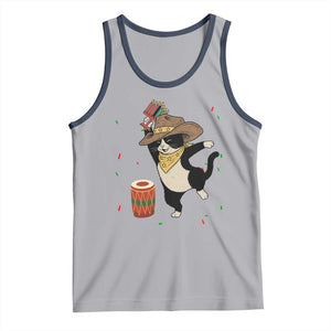 Funny Kwanzaa Cowcat Dance Tank Top Festival Of Lights African Heritage Gift - Print Your Wear