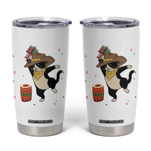 Funny Kwanzaa Cowcat Dance Tumbler Cup Festival Of Lights African Heritage Gift TS12 White Print Your Wear