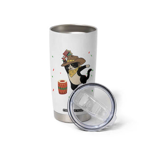 Funny Kwanzaa Cowcat Dance Tumbler Cup Festival Of Lights African Heritage Gift - Print Your Wear