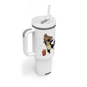 Funny Kwanzaa Cowcat Dance Tumbler With Handle Festival Of Lights African Heritage Gift TS12 Print Your Wear