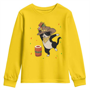 Funny Kwanzaa Cowcat Dance Youth Sweatshirt Festival Of Lights African Heritage Gift - Print Your Wear