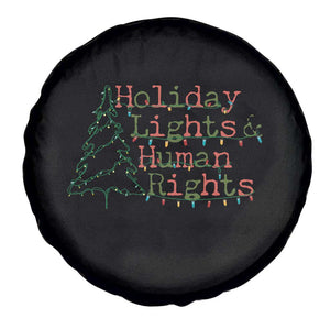 Xmas Holiday Lights And Human Rights Spare Tire Cover Equality Supporter Gift TS12 Print Your Wear