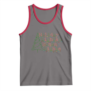Xmas Holiday Lights And Human Rights Tank Top Equality Supporter Gift TS12 Deep Heather Red Print Your Wear
