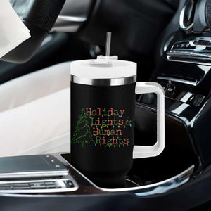 Xmas Holiday Lights And Human Rights Tumbler With Handle Equality Supporter Gift TS12 Print Your Wear