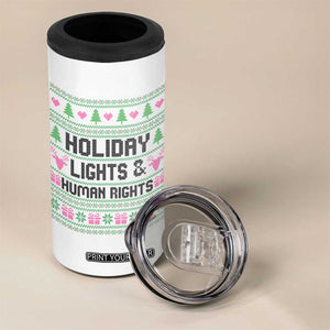 Christmas Lights For Human Rights 4 in 1 Can Cooler Tumbler Equality Supporter Gift TS12 Print Your Wear