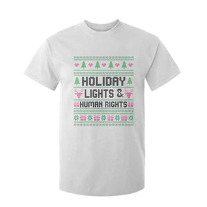 Christmas Lights For Human Rights T Shirt For Kid Equality Supporter Gift TS12 White Print Your Wear
