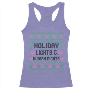 Christmas Lights For Human Rights Racerback Tank Top Equality Supporter Gift TS12 Violet Print Your Wear