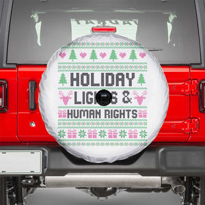Christmas Lights For Human Rights Spare Tire Cover Equality Supporter Gift TS12 White Print Your Wear