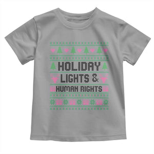 Christmas Lights For Human Rights Toddler T Shirt Equality Supporter Gift TS12 Sport Gray Print Your Wear