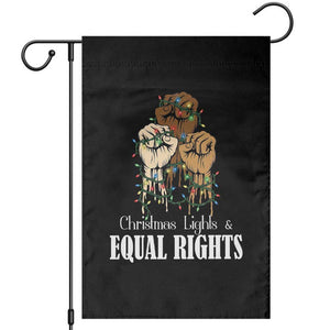 Christmas Lights And Equal Rights Garden Flag Diversity Xmas Gift TS12 Black Print Your Wear