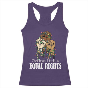 Christmas Lights And Equal Rights Racerback Tank Top Diversity Xmas Gift TS12 Purple Print Your Wear